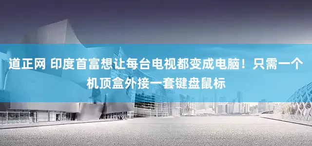 道正网 印度首富想让每台电视都变成电脑！只需一个机顶盒外接一套键盘鼠标